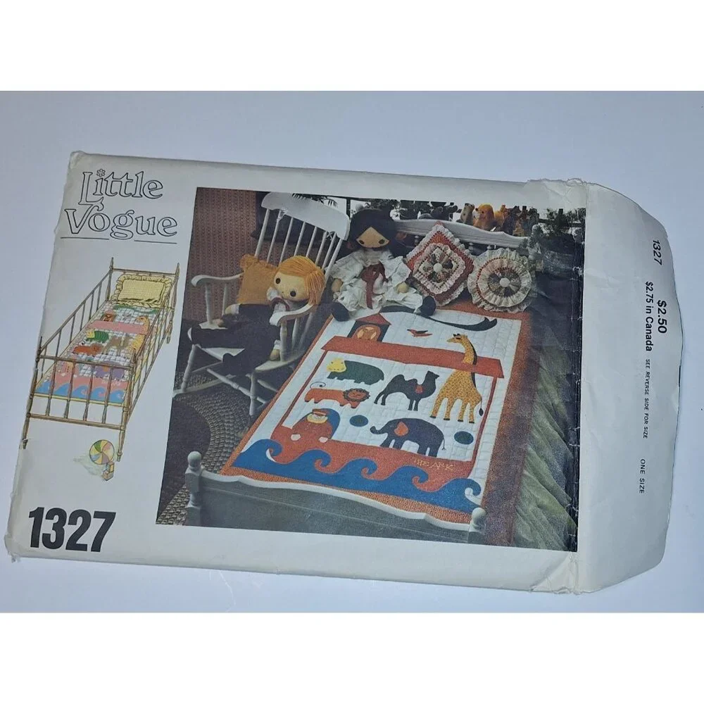 Little Vogue 1327 Noahs Ark Twin or Crib‎ Quilt Uncut pattern